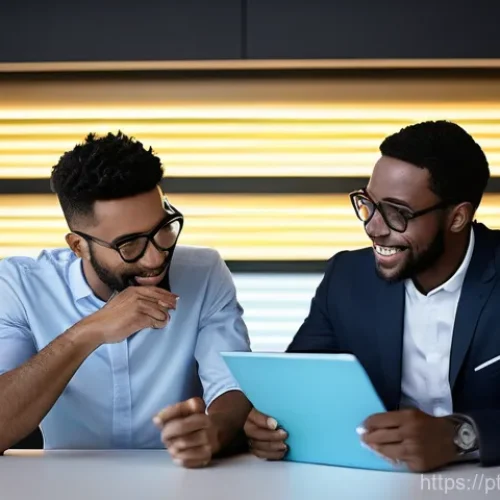 해외마케팅 언어 스킬 향상법 - **Global Connectivity Hub:**
    A vibrant, diverse group of young professionals from various Portug...