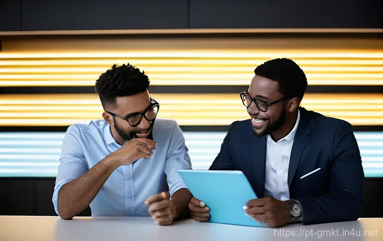 해외마케팅 언어 스킬 향상법 - **Global Connectivity Hub:**
    A vibrant, diverse group of young professionals from various Portug...