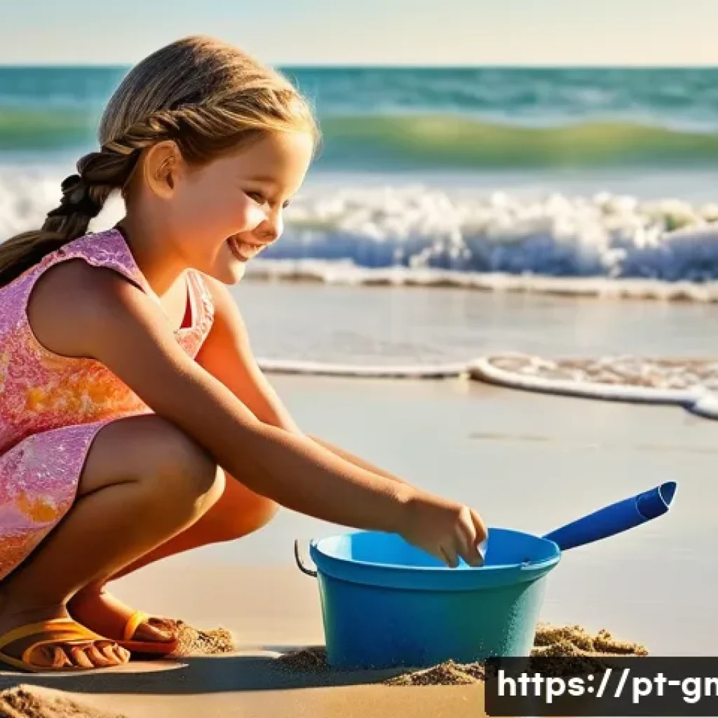 해외마케팅 온라인 과정 추천 - **Prompt:** A young girl (approximately 7 years old) wearing a bright, colorful sundress and sandals...